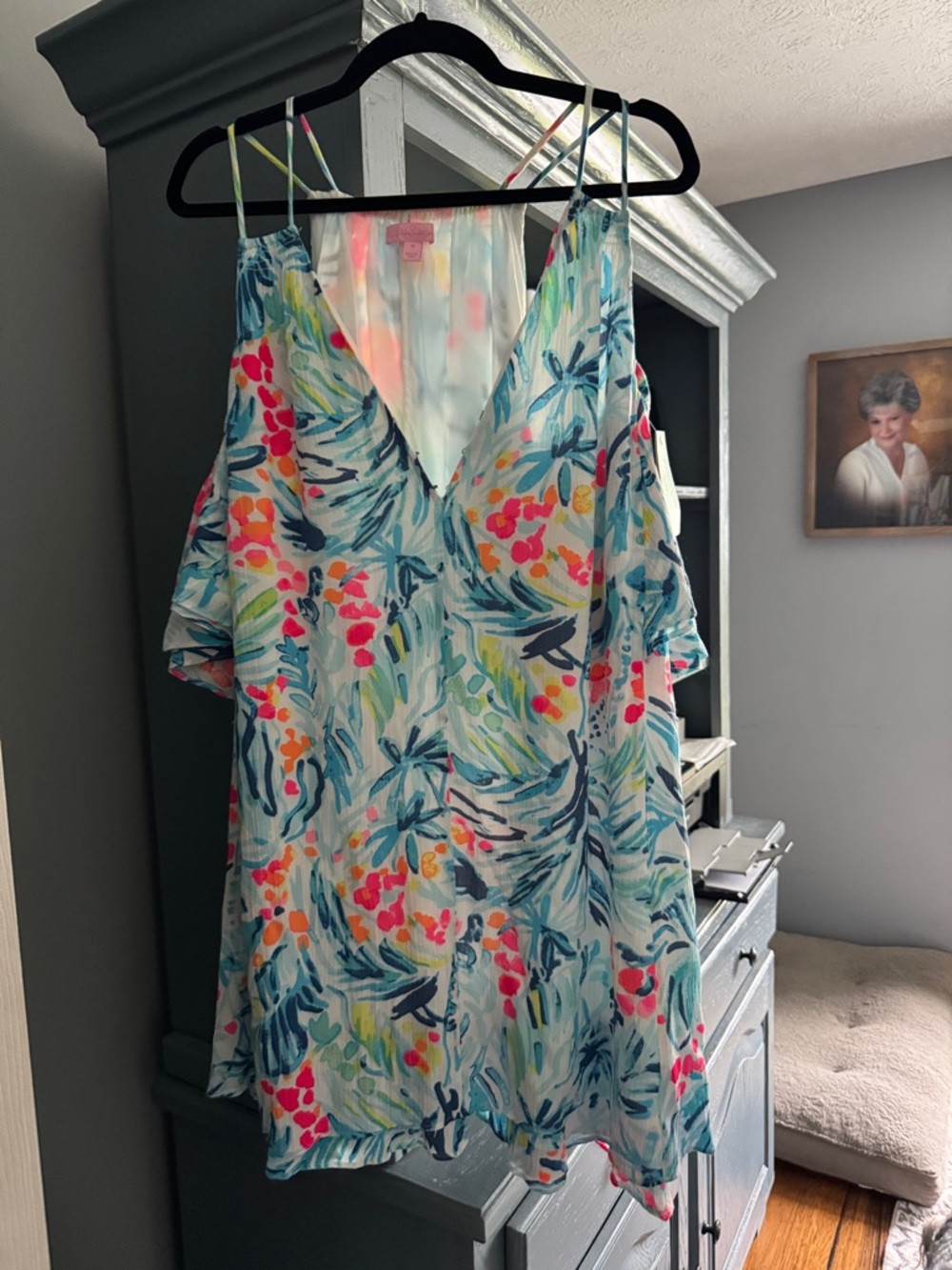 Lilly Pulitzer Serene Blue Multicolor Floral Dress - Picture 2 of 2